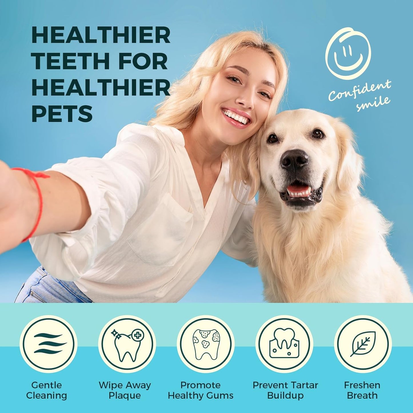 FurEver Fresh Pet Teeth Cleaning Finger Wipes