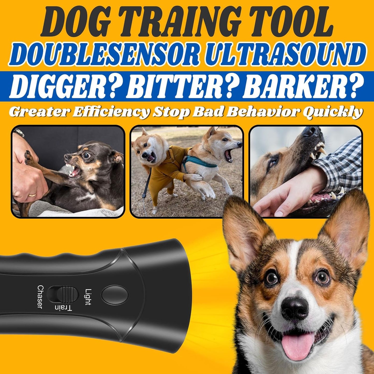 PAWsitive Trainer™ Ultrasonic Dog Bark Control & Training Device
